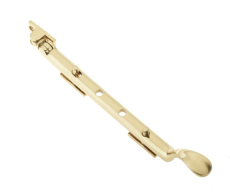 Victorian Casement Stays 250mm Polished Brass