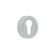 Jedo Designer Euro Profile Escutcheons on 50mm Round Rose Polished Chrome