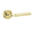 Elise Door Handle on Rose Polished Brass