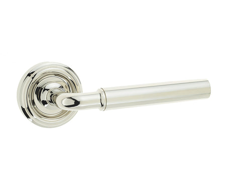 Elise Door Handle on Rose Polished Nickel