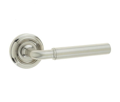 Elise Door Handle on Rose Satin Nickel