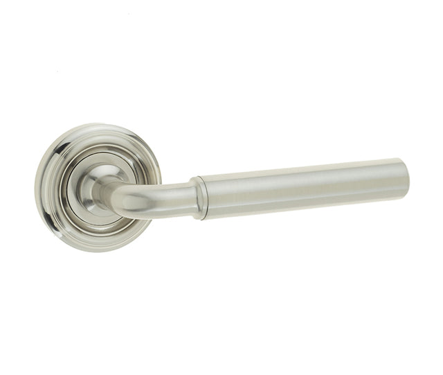 Elise Door Handle on Rose Satin Nickel
