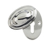 Jedo Lined Oval Covered Escutcheon 36x55mm Polished Nickel