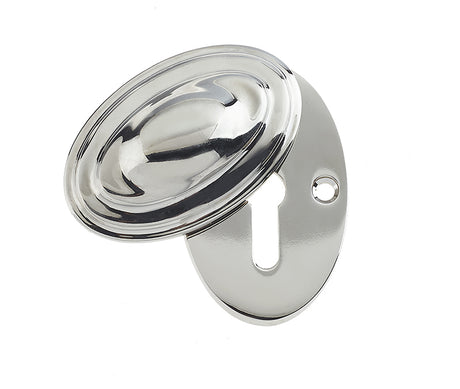 Jedo Lined Oval Covered Escutcheon 36x55mm Polished Nickel