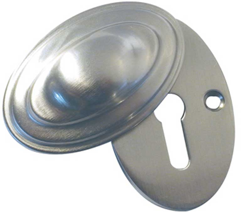 Jedo Lined Oval Covered Escutcheon 36x55mm Satin Nickel