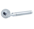 Lydia Door Handle on Rose Polished Chrome/Satin Chrome