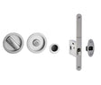 Jedo Bathroom Lock C/W Circular Furniture To suit doors 35 to 38mm Satin Chrome