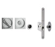 Jedo Bathroom Lock C/W Square Furniture To suit doors 35 to 38mm Satin Chrome