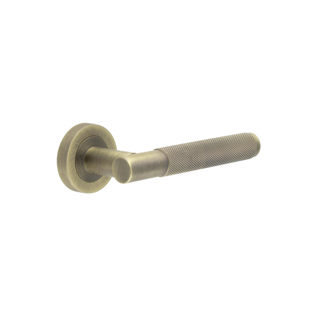 Jedo Bari Knurled Door Handles Antique Brass