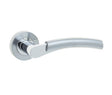 Capri Door Handle on Rose Polished Chrome/Satin Chrome