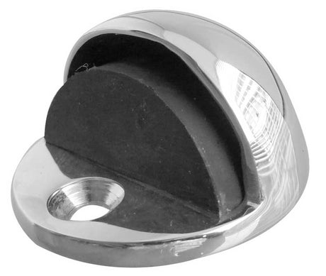 Jedo Oval Floor Mounted Door Stop 46x26mm Polished Chrome