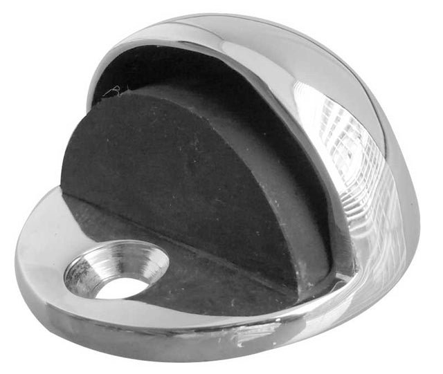 Jedo Oval Floor Mounted Door Stop 46x26mm Polished Chrome