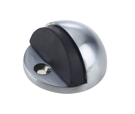 Jedo Oval Floor Mounted Door Stop 46x26mm Satin Chrome