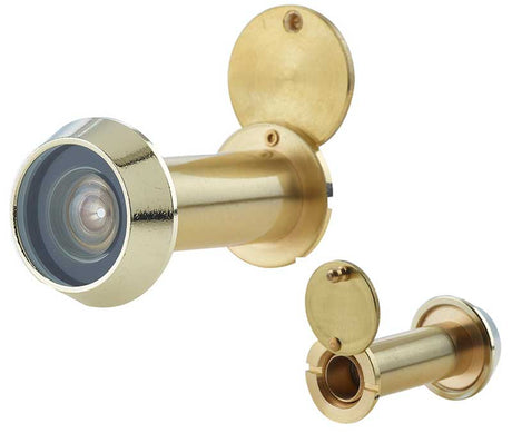 Jedo 180 Degree Door Viewers to Fit 35-55mm Doors FD30/60 C/W Intumescent Polished Brass