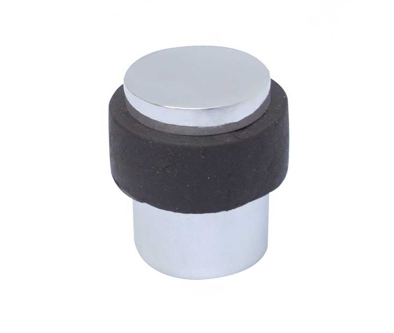 Jedo Cylinder Floor Mounted Door Stop 36x28mm Polished Chrome