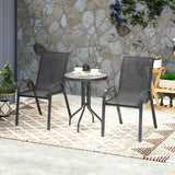 Outsunny Three-Piece Outdoor Garden Set - Black