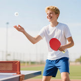 SPORTNOW Portable Table Tennis Set with Four Rackets, Eight Balls, Storage Case