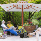 Outsunny 3 m Square Garden Parasol - Grey