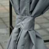 Outsunny 3 x 3 m Garden Gazebo Double Roof Marquee Patio Wedding Party Tent Canopy Shelter with Sidewalls, (Dark Grey)