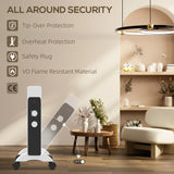 HOMCOM 2kW Electric Heater, 10-45 Temperature - White