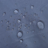 Outsunny Outdoor PE Rattan Garden Furniture with Cushioned, Patio Wicker Conversation Furniture Set, Round Daybed with Retractable Canopy, Coffee Table and Three Pillows, Grey/Blue Grey