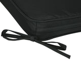 Outsunny Set of 6 Chair Cushion Seat Pads Dining Chair w/ Straps Indoor Outdoor Removable Tie On Garden Patio, Black