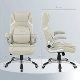 Vinsetto Linen-Look Office Chair, with Adjustable Height and Tension - Beige