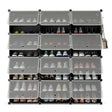 12-Cube Shoe Storage Cabinet with Removable Shelf for Hallway