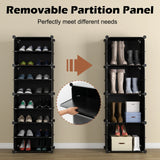 12-Cube Shoe Storage Cabinet with Removable Shelf for Hallway