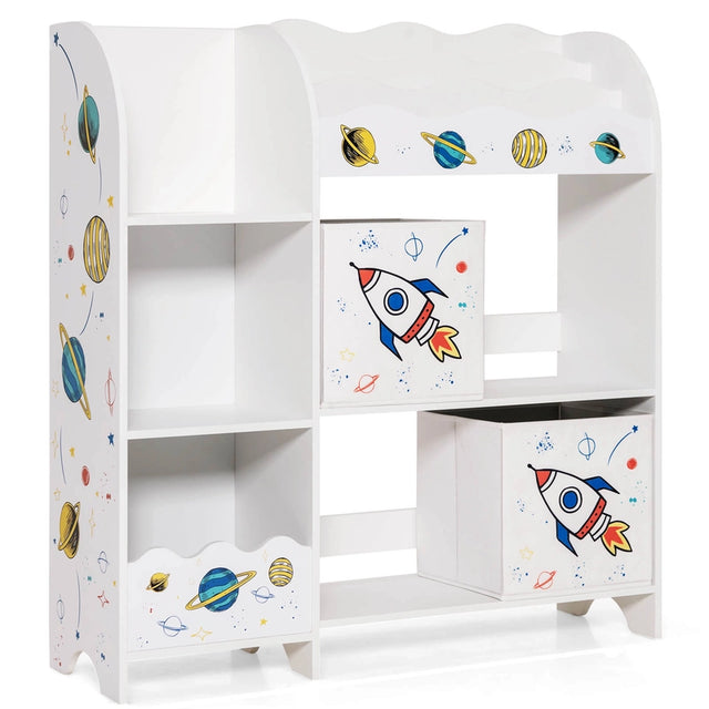 Bookshelf Toy Storage Display Shelf with Storage Rack for Kids