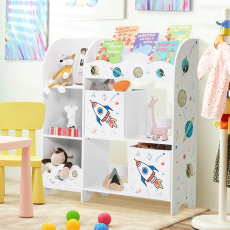 Bookshelf Toy Storage Display Shelf with Storage Rack for Kids