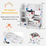 Kids Toy and Book Organizer Children Wooden Storage Cabinet with Storage Bins