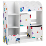 Kids Toy and Book Organizer Children Wooden Storage Cabinet with Storage Bins