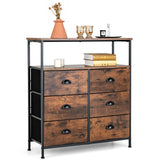 Drawer Dresser with 6 Removable and Foldable Fabric Drawers