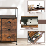 Drawer Dresser with 6 Removable and Foldable Fabric Drawers