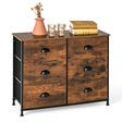 3-Tier Storage Dresser with 6 Drawers & Steel Frame