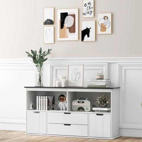 Kids Toy Storage Organizer with Blackboard Top-4-Drawer