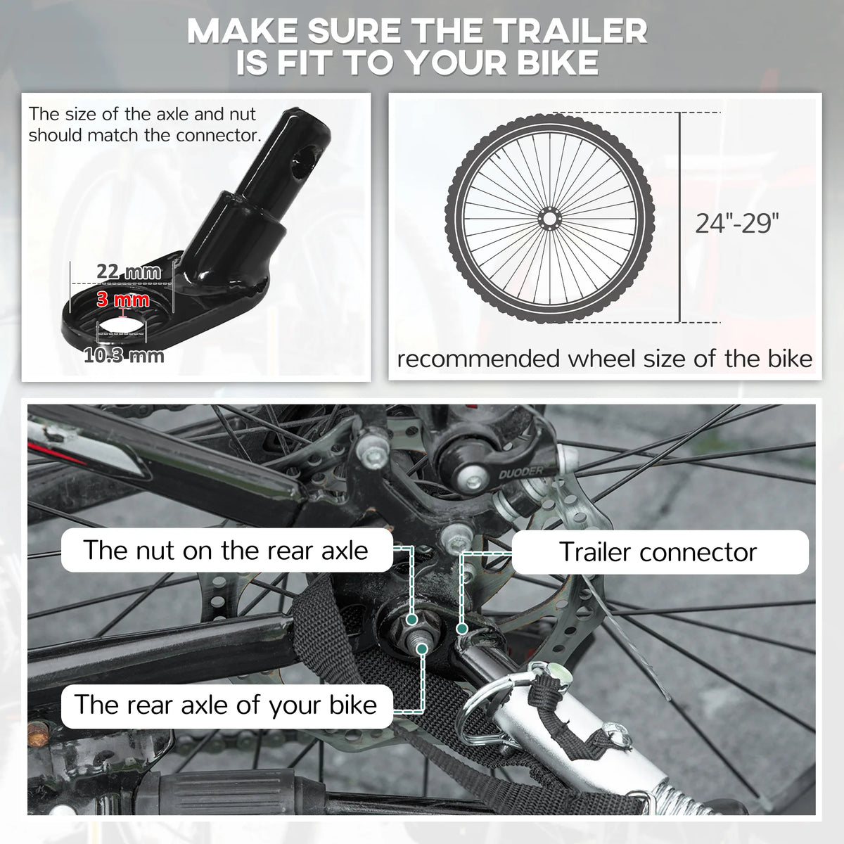 HOMCOM Baby Bike Trailer, Child Bicycle Trailer with 5 Point Harness, Steel Frame, Reflectors, Safety Flag, Hitch Coupler, Red