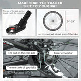 HOMCOM Baby Bike Trailer, Child Bicycle Trailer with 5 Point Harness, Steel Frame, Reflectors, Safety Flag, Hitch Coupler, Red