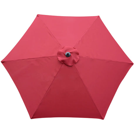 Outsunny 2.8m Garden Parasol Umbrella, Round Outdoor Market Table Umbrella Sun Shade Canopy, Wine Red