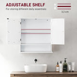 kleankin Bathroom Wall Storage Cabinet - White