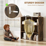 HOMCOM Nine-Cube Storage Shelf - Rustic Brown
