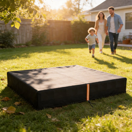 AIYAPLAY Sandbox Cover, Square Sandpit Cover Waterproof Dustproof UV Protection, Sandbox Canopy with Drawstring and Elastic Band