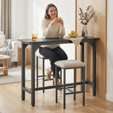 HOMCOM Rectangular Bar Table, Marble Effect Pub Coffee Table for Small Space, Breakfast Dining, Black Marble Effect