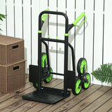 DURHAND Six-Wheel Folding  Sack Barrow Trolley - Black/Green