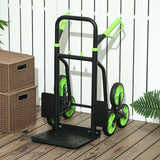 DURHAND Six-Wheel Folding  Sack Barrow Trolley - Black/Green