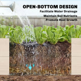 Outsunny Wooden Raised Bed for Garden, 620L Extra Large Raised Garden Bed with Open Bottom, Outdoor Elevated Planter Box
