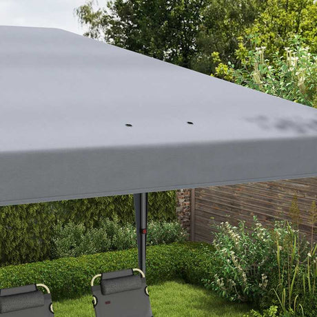 Outsunny 3 x 6 m Pop Up Gazebo, Foldable Canopy Tent, Height Adjustable Wedding Awning Canopy w/ Carrying Bag, Grey