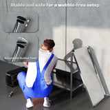 HOMCOM 3-Tier Bakers Rack with Storage, Stainless Steel Microwave Stand with Adjustable Shelves for Small Spaces, Kitchen Storage Unit for Spices, Pots and Pans, Silver Tone
