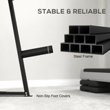 SPORTNOW Weight Tree Weight Rack for 5cm Weight Plates and Barbell Bar with 6 Fasten Clamps, 300kg Capacity